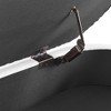 Oval Linen Storage Bench, Rubber Wood Legs, For Entryway Living Room Bedroom End Of Bed 3.6Feet - 4 of 4