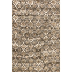 Nuloom Leanne Abstract 4x6 Wool Jute Indoor Area Rug for Dining Room Rug Neutral Rug Living Room Rug Kitchen, Natural - 1 of 4