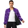 INSPIRE CHIC Men's Sequin Varsity Long Sleeve Zipper Glitter Sequins Bomber Jacket - 2 of 4