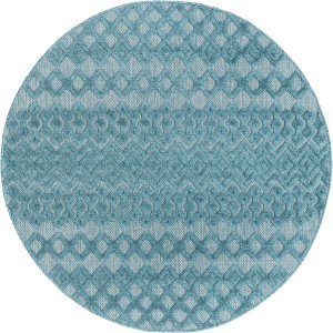 Unique Loom    Outdoor Trellis Textured Osage Area Rug - 1 of 4