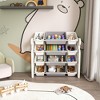 Ruvalino Decorative Storage Cabinets Kids Toy Storage Organizer with Bins for Playroom, Gray and Ivory, 33.07"*14.17"*33.86" - 2 of 4