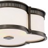 Minka Lavery Modern Ceiling Light Flush Mount Fixture 16 1/4" Bronze Dimmable LED Etched White Glass for Bedroom Kitchen Bathroom - 3 of 3