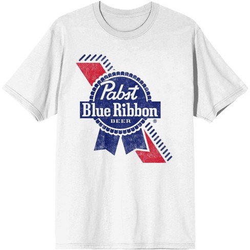 Pabst Blue Ribbon Logo Men's White T-shirt-large : Target