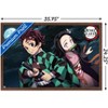Trends International Demon Slayer - Tanjiro & Nezuko Night Framed Wall Poster Prints - 3 of 4