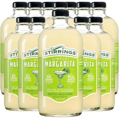 Stirrings Simple Margarita Cocktail Mix 750ml Bottles - Real Juice No Preservatives - 60 Calories - Drink Mixer