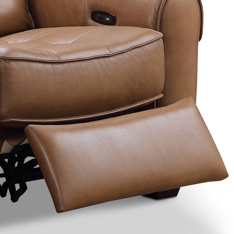 Elliot Leather Power Recliner Chair Camel - Abbyson Living, 6 of 8