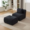 Okak Modern Modular Cloud Sofa Sectional Loveseat/Lounger Set with Pillows,Deep Seat Single Sofa for Living Room,Apartment,Guestroom - 2 of 4
