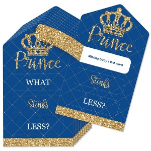 Big Dot of Happiness Royal Prince Charming - Baby Shower Game Pickle Cards - Conversation Starters Pull Tabs - Set of 12 - 1 of 4