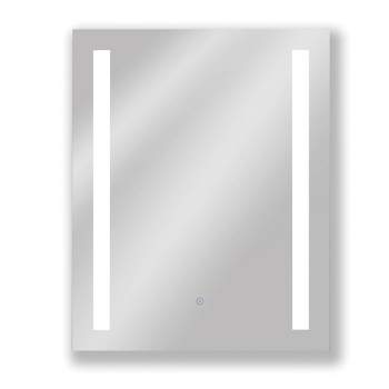 Single Frameless Fixed Color Temp LED Wall Mirror with Anti Fog Glass - Tosca