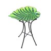 Home & Garden 19.0" Leaf Shaped Birdbath With Stand Water Yard Decor Gold Crest Distributing  -  Bird Baths - 3 of 3