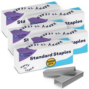 25,000 Standard Staples - 1/4 Inch Length, 210 per Strip, Jam-Free Chisel Point, Fits Standard Staplers, 5 Boxes of 5,000 Each, by enday - 1 of 1