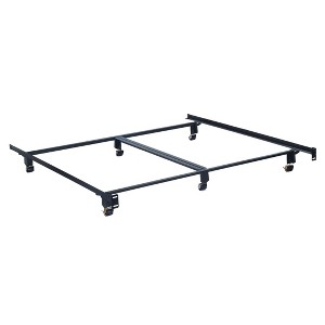 Hollywood Bed Frame King Inst - A - Matic Premium Metal Bed Frame with Rollers Black - 1 of 4