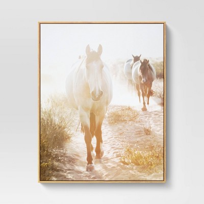 24" x 30" Horse Framed Wall Art Brown - Threshold™