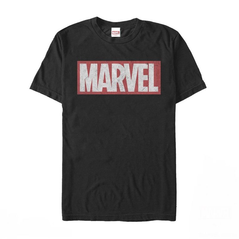 Men's Marvel Classic Distressed Logo T-Shirt, 1 of 5