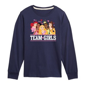 Girls' - Disney Princess - Team Girls Long Sleeve Graphic T-Shirt - 1 of 4