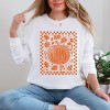 Simply Sage Market Pumpkin Checkered Distressed Garment Dyed Long Sleeve - 2 of 4
