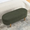 NicBex Oval Foam Storage Ottoman Bench,Upholstered Storage Ottoman with Rubberwood Legs,Modern Storage Bench for Living Room,Bedroom - 4 of 4
