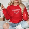 Simply Sage Market Women's Graphic Sweatshirt EmbroideredNorth Pole University -White Ink - 2 of 3