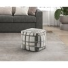 Sapphtopaz Modern Ottoman Square Pouf, Plush Upholstered Footstool with Fabric Floor Pouf, Bean Bag Chair for Bedroom, Living Room - 3 of 4