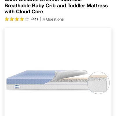 Delta Children Breathable Baby Crib & Toddler Mattress with Cloud Core | Target