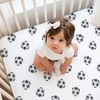 Sweet Jojo Designs Boy Fitted Crib Sheets Watercolor Sports Theme Brown Orange Black and White 3pc - 2 of 4