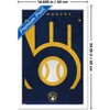 Trends International MLB Milwaukee Brewers - Logo 25 Framed Wall Poster Prints - 3 of 4