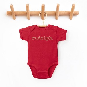 The Juniper Shop Rudolph Puff Print Baby Bodysuit - 1 of 3