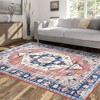 Area Rug Washable Boho Rug Vintage Floral Distressed Rugs - 3 of 4