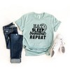 Simply Sage Market Women's Eat Sleep Basketball Repeat With Ball Short Sleeve Graphic Tee - 2 of 4