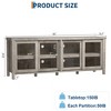 Garvee TV Stand for 65 Inch, Entertainment Center with Storage Cabinet and 4 Sliding Glass Doors, Console Table for Living Room Bedroom - 2 of 4