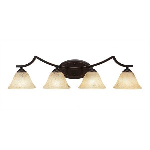 Toltec Lighting Zilo 4 - Light Vanity in  Dark Granite with 7" Italian Marble Shade - 1 of 1