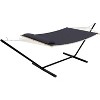 Premium 2-Person Hammock with Collapsible Steel Stand, Heavy Duty 450lb Capacity, UV-Resistant & Portable Outdoor Lounger for Backyard - 2 of 4