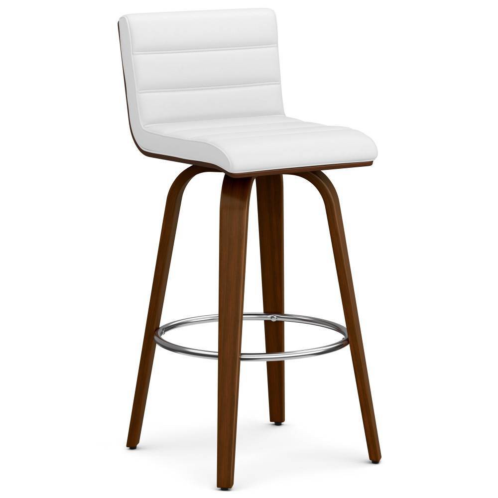 WyndenHall Madigan Swivel Barstool White