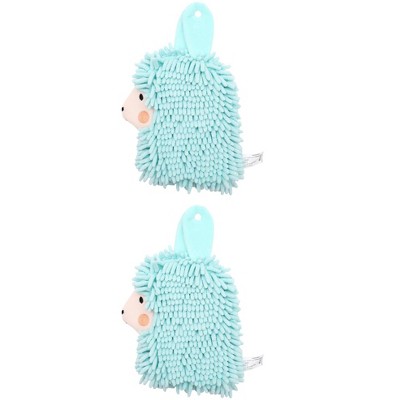 REGALWOVEN Cute Cartoon Alpaca Soft Absorbent Chenille Decorative Hand Towels 2 Pcs