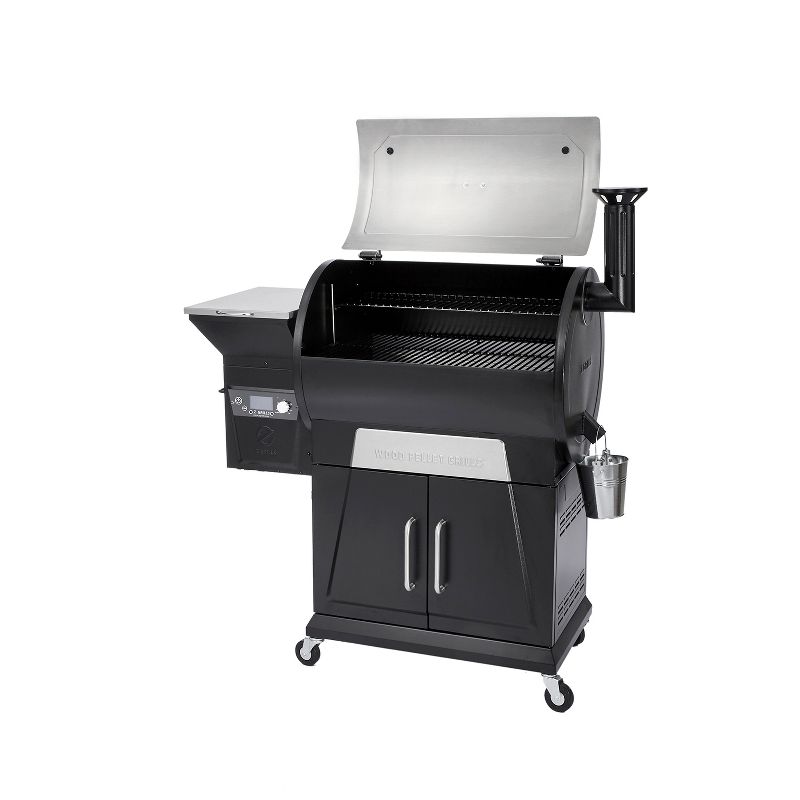 Z GRILLS ZPG-700D3 8 N 1 Wood Pellet Portable Stainless Steel Grill Smoker for Outdoor BBQ Cooking w/ Digital Temperature Control & Grill Cover, 4 of 7