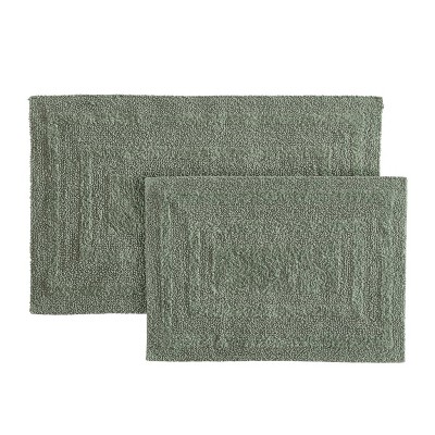 Eddie Bauer 2pc 17"x24" and 21"x34" Logan Reversible Bath Rug Set