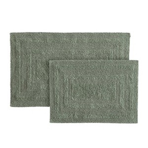 Eddie Bauer 2pc 17"x24" and 21"x34" Logan Reversible Bath Rug Set - 1 of 4