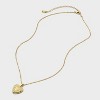 14K Gold Dipped Heart Charm D Initial Necklace - A New Day™ Gold - 2 of 4