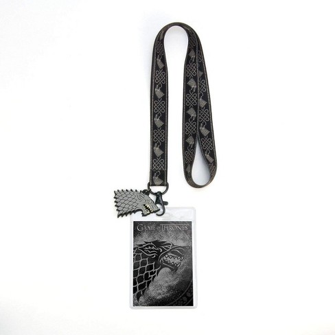 The Coop Game of Thrones House Stark Lanyard w/ PVC Charm