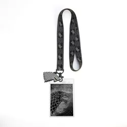 Crowded Coop, LLC Game of Thrones House Stark Lanyard w/ PVC Charm
