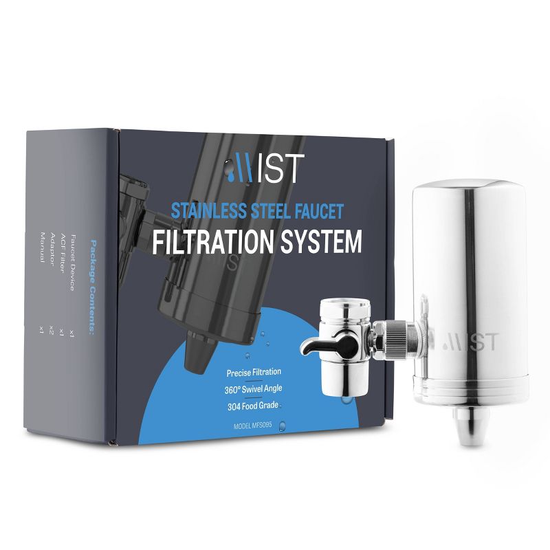 Mist Faucet Filtration System in Stainless Steel with Activated Carbon Fiber - 320-Gallon Capacity, 4 of 5