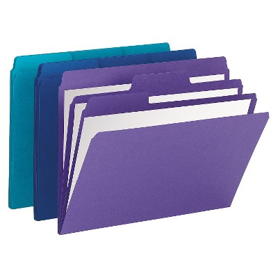 Smead Supertab Organizer File Folders, 1/3 Cut Top Tab, Assorted, 3/pack