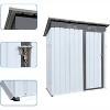 5x3 Ft Outdoor Metal Shed, Waterproof Garden Storage with Lockable Doors & Floor, Sloping Roof & Ventilation, Durable Tool Shed for Patio/Backyard - 4 of 4