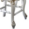 Kumasinova Butterscotch&Antique Pearl Bar Stools Set of 2,Counter Stools with Queen Anne Legs,Counter Height Bar Stools for Dining&Kitchen,Brown+White - 4 of 4