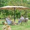 Yaheetech 13ft Double-Sided Patio Umbrella with Solar Lights - 2 of 4