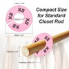 Unique Bargains Hanging Clothes Round Pre-printed Clothing Rack Dividers 40 Pcs - 2 of 3