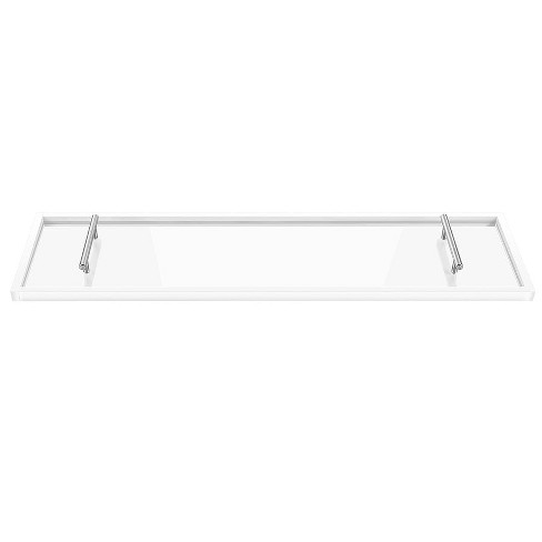 Clear Acrylic Bathtub Caddy Tray with Handles