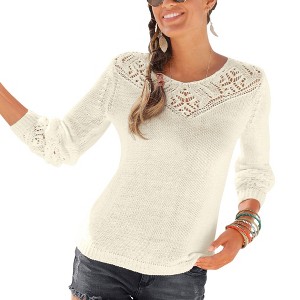 Women's Ajour Knit Detail Sweater - LASCANA - 1 of 4