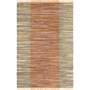 Rag Rug W/ Fringes RAR122 Flat Weave Indoor Rugs - Safavieh - 1 of 4