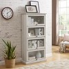 Display Cabinet Modern Bookshelf with Flip-Up Glass Doors and Dust Protection for Living Room 31in Wide - 3irtyhousy - 2 of 4